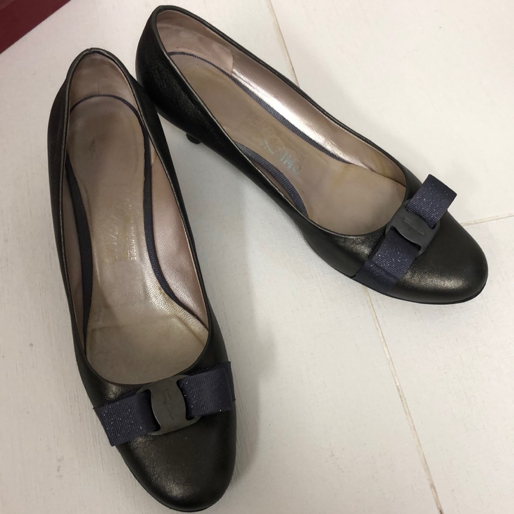 Salvatore Ferragamo kitten heel pumps